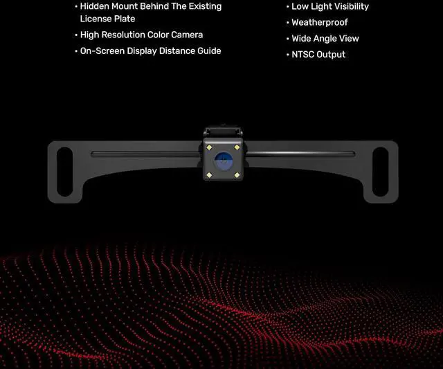 Alt view image 6 of 7 - BOSS Audio Systems ELPC40B Backup Car Truck Rearview Reverse Camera - License Plate Mount, 170° Wide Angle Rear View, Low Light Visibility Back Up Cam