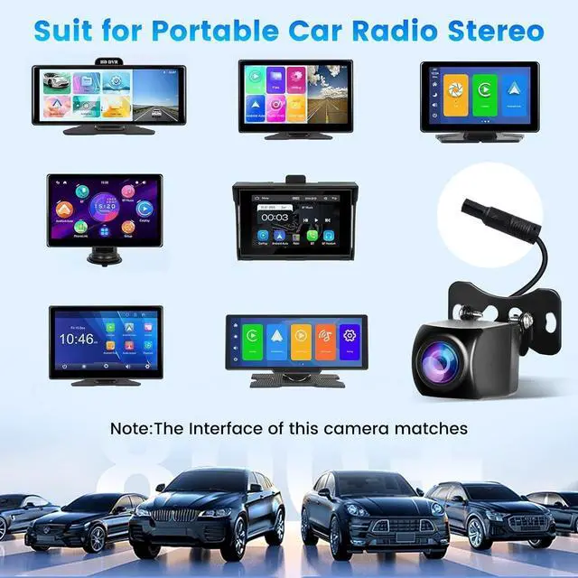 Alt view image 2 of 7 - for Portable Car Radio Stereo Upgrade AHD 1080P Backup Camera, 4 Pin Camera for Car Stereo 2.5mm Jack Backup Camera 2.5mm Jack Dash Cam Reverse Camera Cable,23 Ft 4 Pin to 2.5mm Male Plug