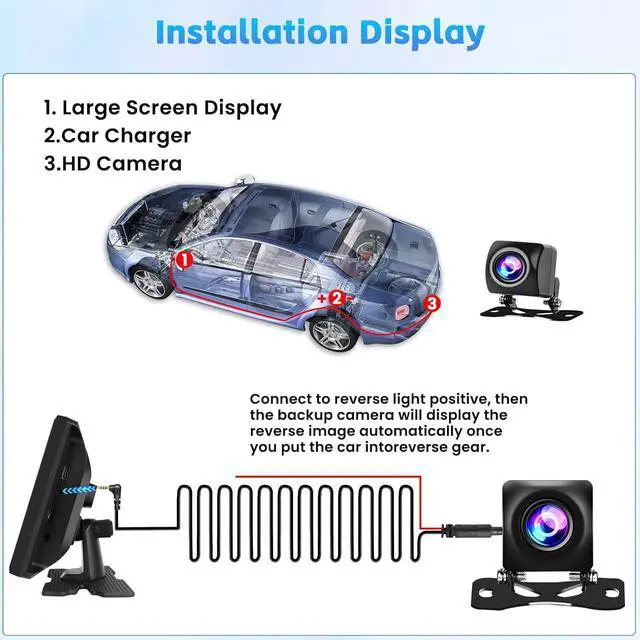 Alt view image 3 of 7 - for Portable Car Radio Stereo Upgrade AHD 1080P Backup Camera, 4 Pin Camera for Car Stereo 2.5mm Jack Backup Camera 2.5mm Jack Dash Cam Reverse Camera Cable,23 Ft 4 Pin to 2.5mm Male Plug