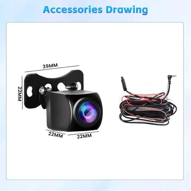 Alt view image 7 of 7 - for Portable Car Radio Stereo Upgrade AHD 1080P Backup Camera, 4 Pin Camera for Car Stereo 2.5mm Jack Backup Camera 2.5mm Jack Dash Cam Reverse Camera Cable,23 Ft 4 Pin to 2.5mm Male Plug