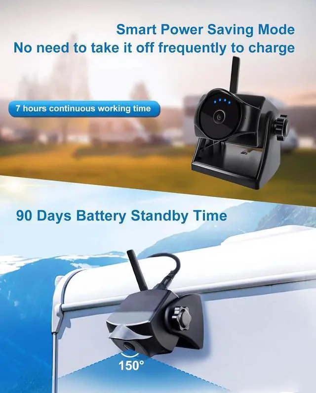 Alt view image 2 of 7 - 1080P Magnetic Wireless Backup Camera, WiFi Hitch Camera with Long-Lasting Battery,Night Vision,IP69K, Easy Installation for RVs, Trucks, Trailers, Compatible with iPhone,iPad, Android Devices