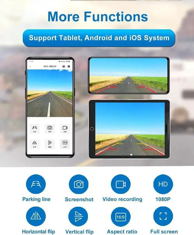 Alt view image 6 of 7 - 1080P Magnetic Wireless Backup Camera, WiFi Hitch Camera with Long-Lasting Battery,Night Vision,IP69K, Easy Installation for RVs, Trucks, Trailers, Compatible with iPhone,iPad, Android Devices