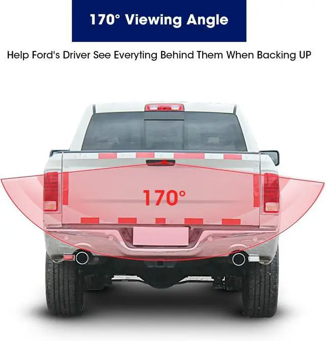 Alt view image 3 of 7 - Tailgate Handle with Rearview Backup Camera Compatible for Dodge Ram 1500(Years 2009-2017),2500 3500 (Years 2010-2017), RCA Connector