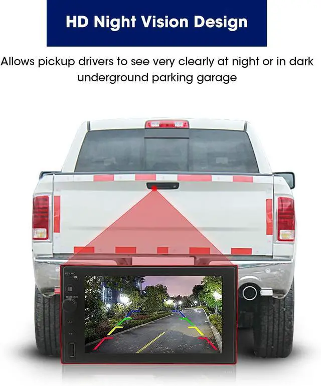 Alt view image 4 of 7 - Tailgate Handle with Rearview Backup Camera Compatible for Dodge Ram 1500(Years 2009-2017),2500 3500 (Years 2010-2017), RCA Connector