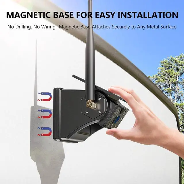 Alt view image 2 of 6 - Magnetic Solar Wireless RV Backup Camera, 1080P 7" Touchscreen IPS Monitor & Auto On Off Rear View Camera, 1 Minute Setup Night Vision Recording Guidelines, Back up Camera for Trailer Truck M7