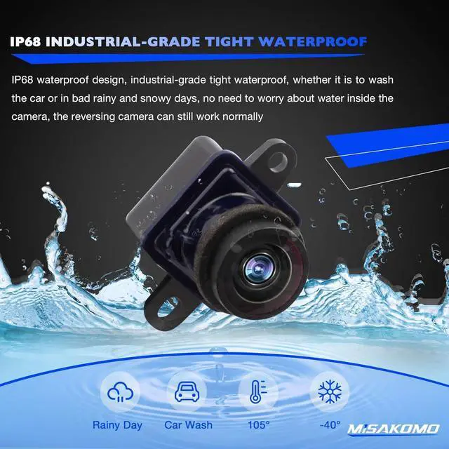 Alt view image 5 of 7 - Rear View Backup Camera, Compatible with 2011-2020 Chrysler Town Country Dodge Grand Caravan, 170°Wide-Angle HD Color Night Vision Waterproof Back Up Camera, Replace 4672639AA CH1960103 Reverse Camera