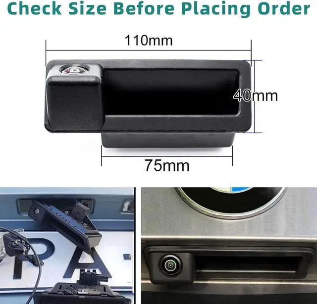 Alt view image 3 of 7 - GreenYi AHD 720P Vehicle Backup Camera for BMW E82 E88 E84 E90 E91 E92 E93 E70 E60 E61 E39 3 5 X5 X6, Car Rear View 170 Fisheye Lens IP68 Waterproof Trunk Handle Camera
