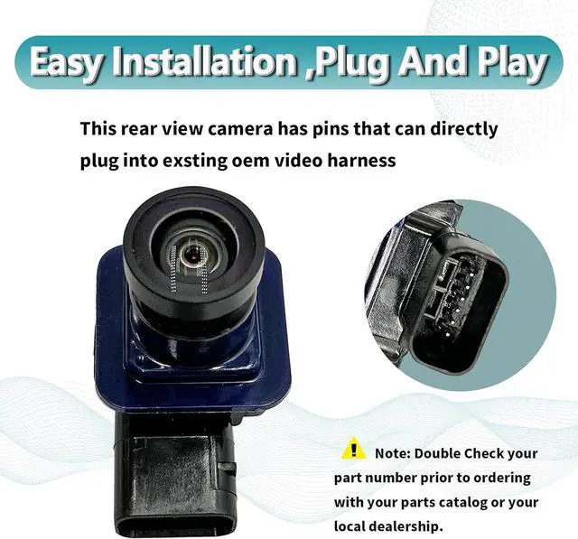 Alt view image 2 of 7 - EP5Z-19G490-A Rear View Back Up Camera Compatible with Lincoln MKZ 2013-2016 Replaces EP5Z19G490A DP5Z-19G490-A DP5Z19G490A