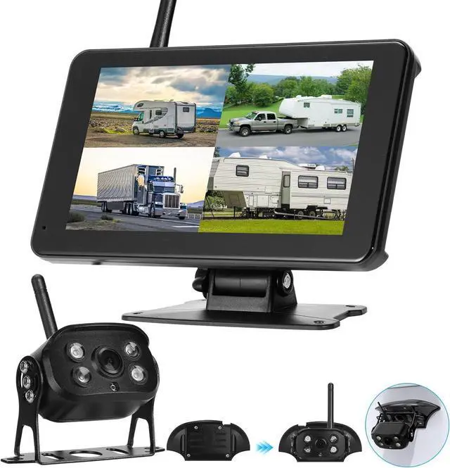 Main image of Wireless Backup Camera for Truck. Rv - Vehicle Backup Camera with 7'' 1080P HD Monitor - IP67 Waterproof Reverse Camera with BSD Alert and Night Vision for Car, Van, SUV, Trailer and Camper