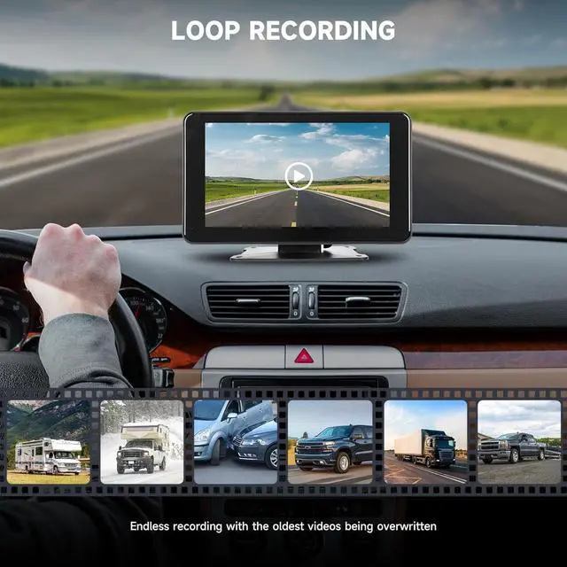 Alt view image 6 of 7 - Wireless Backup Camera for Truck. Rv - Vehicle Backup Camera with 7'' 1080P HD Monitor - IP67 Waterproof Reverse Camera with BSD Alert and Night Vision for Car, Van, SUV, Trailer and Camper