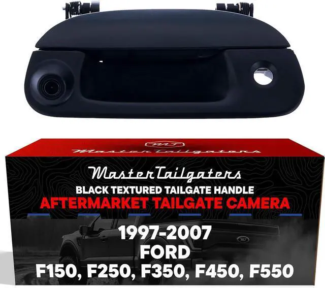 Main image of Master Tailgaters Black Tailgate Handle with Backup Camera Replacement for Ford F150, F250, F350, F450, F550 (1997-2007) | IP68 Waterproof | Parking Grid Lines Available | Easy to Install