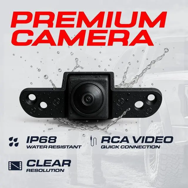 Alt view image 4 of 7 - Master Tailgaters Black Tailgate Handle with Backup Camera Replacement for Nissan Frontier (2013-2016) | IP68 Waterproof | Parking Grid Lines Available | Easy to Install