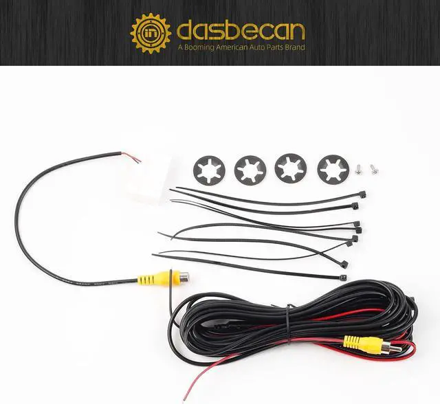 Alt view image 5 of 7 - Dasbecan Backup Camera Compatible with 2007-2018 Jeep Wrangler JK Spare Tire Mount Rear View Reverse Camera, Adjustable Bracket, Removable Guidelines with OEM Monitor Adapter Heavy-Duty Metal Housing