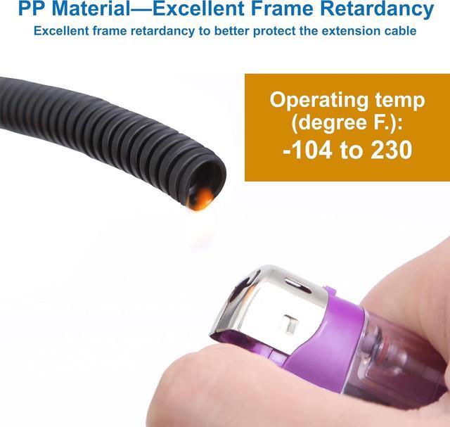 Alt view image 4 of 7 - 4 Pin Camera Cable with Corrugation Tube Cover, Aviation Extension, 4 Pin Video Cable for Backup Camera Rear View System RV Truck Trailer Bus Car Waterproof (33ft/10m)