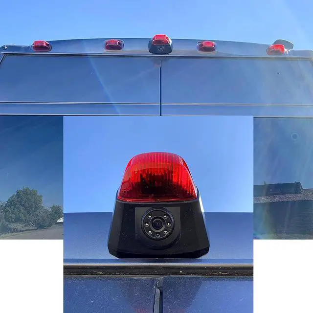 Alt view image 2 of 6 - EWAY Third Brake Light Backup Camera Rear View for Dodge Ram Promaster 1500 2500 3500 2014-2023 Rear Roof Mounted Top High Mount Cab Light Marker Lamp Cargo Van Reverse Camera