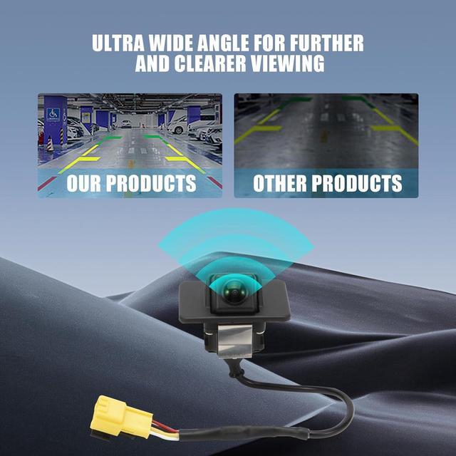 Alt view image 4 of 7 - Backup Camera Fits 2011-2013 Kia Optima Hybrid 2.0L 2.4L,Parking Assist Camera 170°Ultra Wide Angle HD Night Vision Waterproof, Replace 95760-2T001 95760-2T101