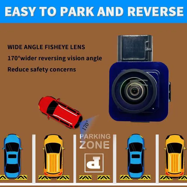 Alt view image 5 of 7 - Rear View Back Up Parking Assist Camera Compatible with Ford Flex 2013-2019 Replaces DA8Z-19G490-A DA8Z-19G490-C EA8Z-19G490-A GA8Z-19G490-A