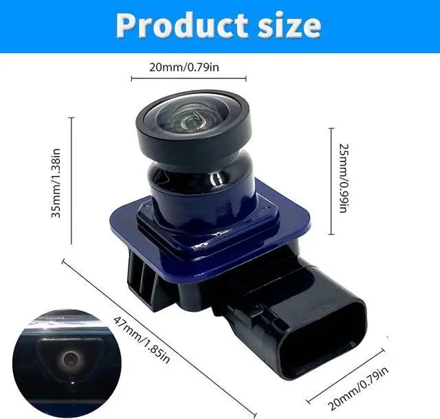 Alt view image 3 of 7 - Rear View Back Up Parking Assist Camera Compatible with Ford Flex 2013-2019 Replaces DA8Z-19G490-A DA8Z-19G490-C EA8Z-19G490-A GA8Z-19G490-A