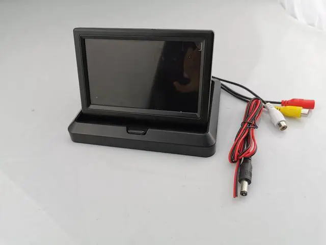 Alt view image 7 of 7 - 5 inch Foldable TFT LCD Backup Camera Monitor only Rear View Reverse Display Screen, V1/V2 Two Video Input, 12V/24V Vehicle Backup Camera Display for Car Backup Van Truck