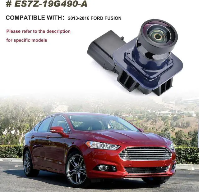 Alt view image 2 of 6 - Backup Camera Compatible with Ford Fusion 2013 2014 2015 2016 Parking Assist Rear View Camera Replace# ES7Z-19G490-A