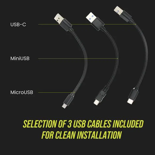 Alt view image 7 of 7 - Dongar Dashcam Power Adapter (14-pin Type A) for Toyota Vehicles. Compatible with 2nd Gen Tacoma 2005-2015 with Backup Camera Mirror & More. Built-in USB Power Source, Easy to Install