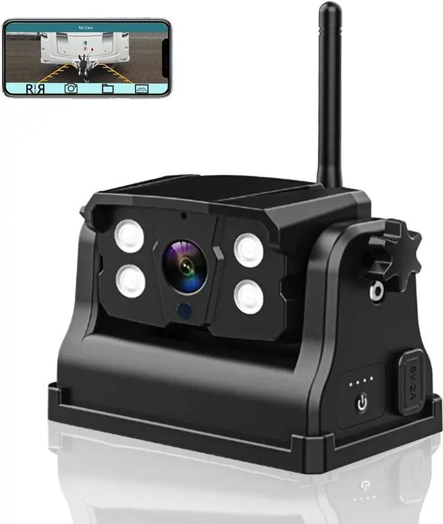 Main image of WiFi Magnetic Wireless Backup Camera, LASTBUS Rechargeable 2.4Ghz WiFi Rear Camera for Easy Hitching Gooseneck Horse Boat Travel Trailer Fifth Wheels RV Camper for iPhone iPad Android iOS Smartphone