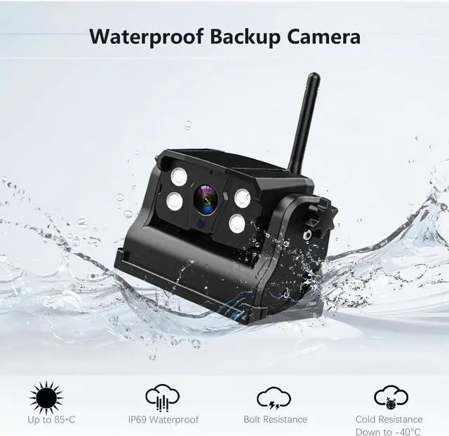 Alt view image 6 of 7 - WiFi Magnetic Wireless Backup Camera, LASTBUS Rechargeable 2.4Ghz WiFi Rear Camera for Easy Hitching Gooseneck Horse Boat Travel Trailer Fifth Wheels RV Camper for iPhone iPad Android iOS Smartphone