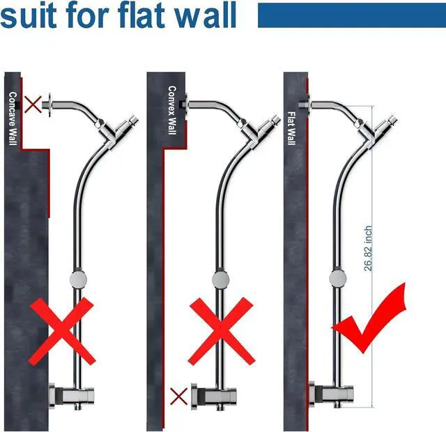 Alt view image 3 of 7 - 7.5 Rotatable Dual Shower Head with Handheld Combo Kids Friendly Low 3-Way Diverter Adjustable Slide Bar for Whole Family Use Enjoy High Pressure Rainfall Spa Shower Polished Chrome Finish