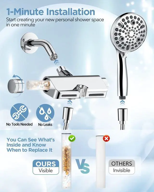 Alt view image 4 of 5 - Shower Head Filter Replacement Cartridge for MakeFit Filtered Shower Head with Handheld Combo-SSJ731/SW9730 (2-PACK)