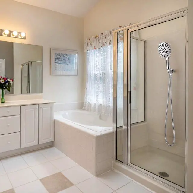Alt view image 2 of 7 - High Pressure Shower Heads with 6 Spray Setting Massage Spa 6" Showerhead with Handheld Shower Head with Extra Long Hose 59 Inches(5 FeetAnd Adjustable Bracket Chrome