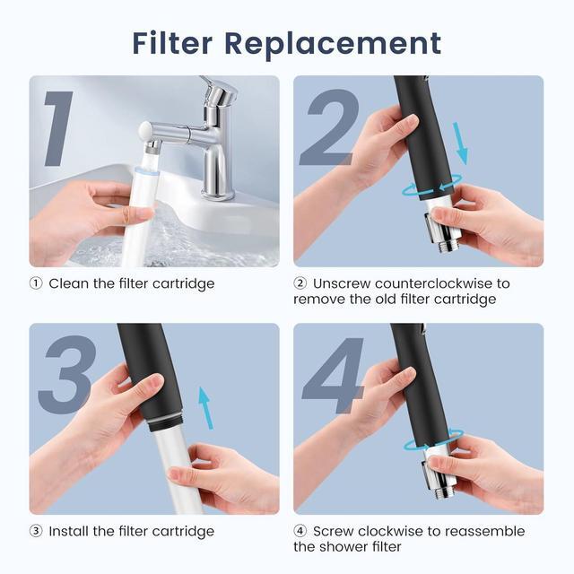 Alt view image 6 of 7 - FEELSO Shower Filter for Handheld Shower Head, 2 Pack Replacement Filters for Hard Water Remove Chlorine and Harmful Substances - Only Work with Shower Head B0DHXQRDSH -Model Number 72210BC