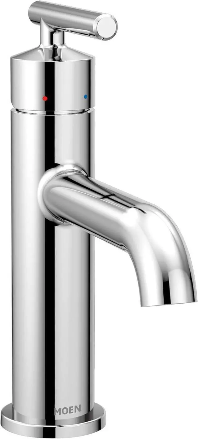 Main image of Moen 6145 Gibson One Handle Single Hole Modern Bathroom Sink Faucet with Optional Deckplate, 1 count, Chrome