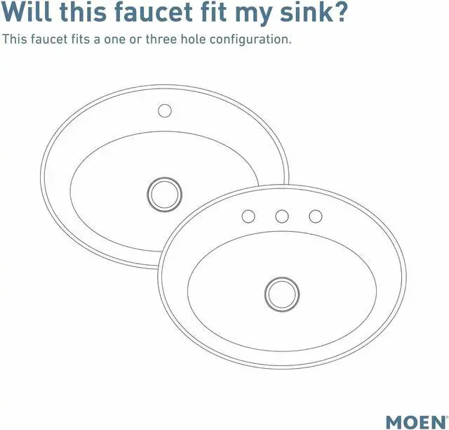 Alt view image 5 of 7 - Moen 6145 Gibson One Handle Single Hole Modern Bathroom Sink Faucet with Optional Deckplate, 1 count, Chrome