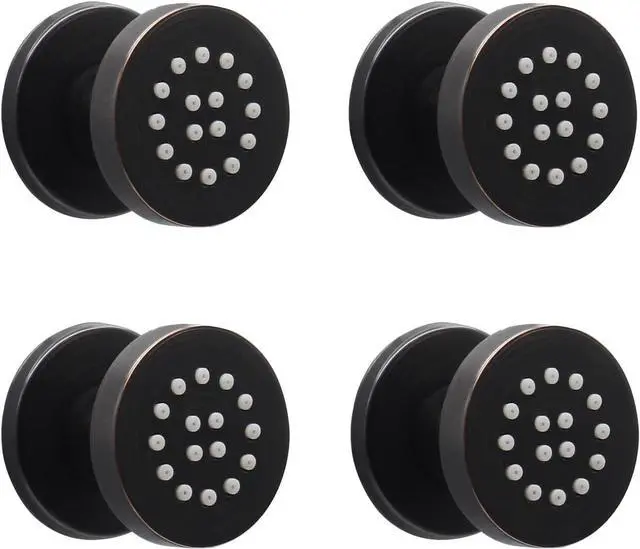 Main image of HOMEDEC 2inch Round Shower Body Spray Jets, Brass Showerhead Shower Jets Massage Spa Body Sprays Shower Nozzle Wall Mount, 4PCS, Oil Rubbed Bronze