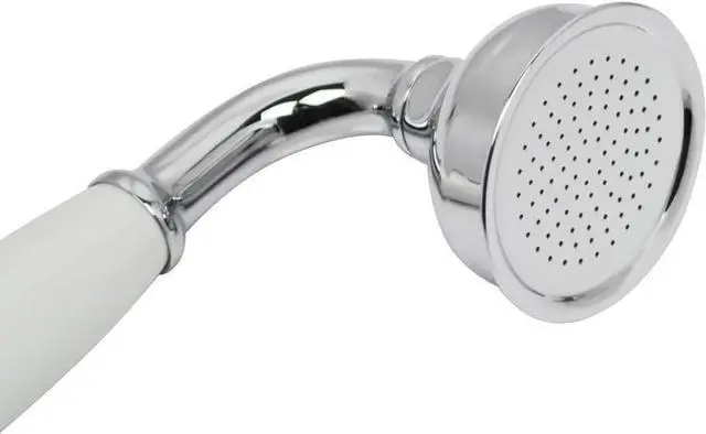 Alt view image 2 of 4 - HOMEDEC Vintage Handheld Shower Head with 59inch Flexible Hose High-Pressure Antique Rain Showerhead Combo Replacement No Wand Holder, Round Telephone Shape, Chrome