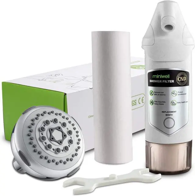 Alt view image 7 of 7 - miniwell Shower Filter 720-Plus with replaceable cartridges, shower head filter with Double Filters, remove 99% chlorine (Shower Filter w/Head)