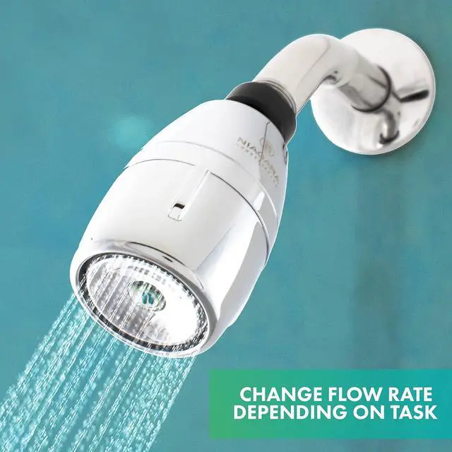Alt view image 6 of 6 - Niagara Conservation N2610CH Bi-Max 1-Spray with 1.0-1.5 GPM 2.125-in. Wall Mount Adjustable Fixed Shower Head in Chrome, 1-Pack | Bathroom Shower Head Sprayer with Pressure Compensation