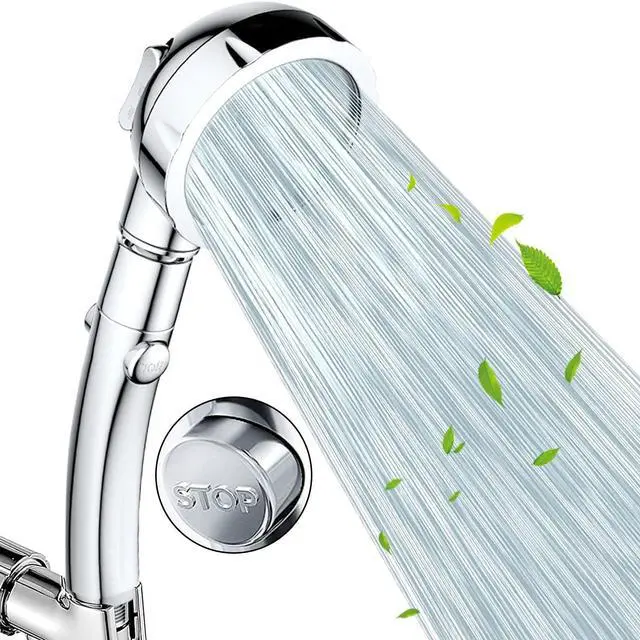 Main image of Nosame Shower High Pressure Handheld Shower Head with ON/Off Pause Switch 3-Settings Water Saving Showerhead Chrome Finish Bathroom 1.6 GPM Shower Accessorie