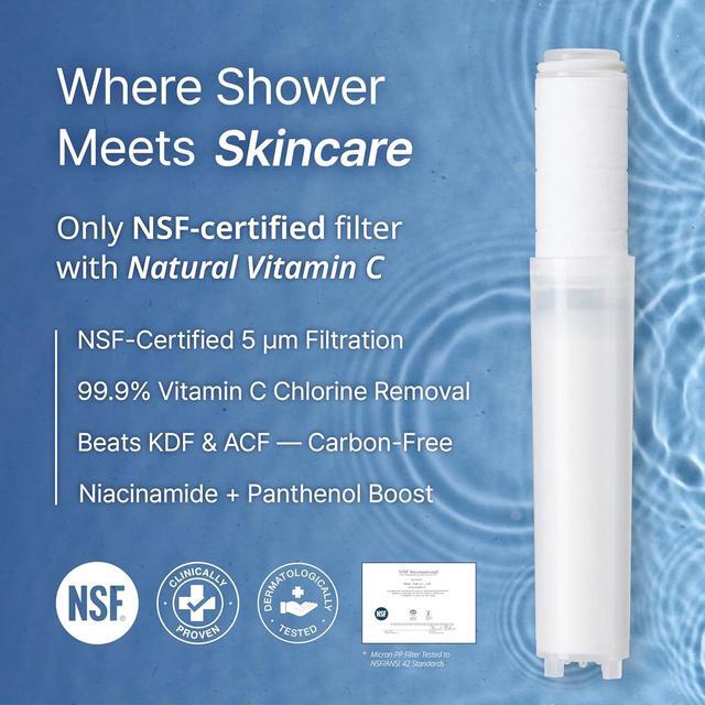 Alt view image 3 of 7 - SecondShower Clinically Proven Filtered Shower Head for Skin Health, High Pressure Handheld with NSF Certified Filtration for Hard Water, Eco Friendly Natural Vitamin C Shower Filter (Matte Black)