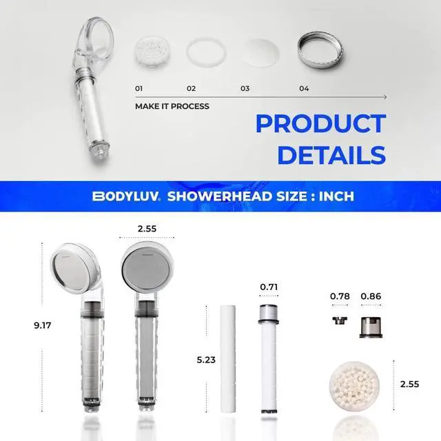Alt view image 2 of 7 - BODYLUV - Puresome Handheld Shower Head (Ver.1) 6 Mths Set, Strong Water Pressure, Saving water (Handheld Shower Head ONLY, 3 filter replacements included) (SET 1)
