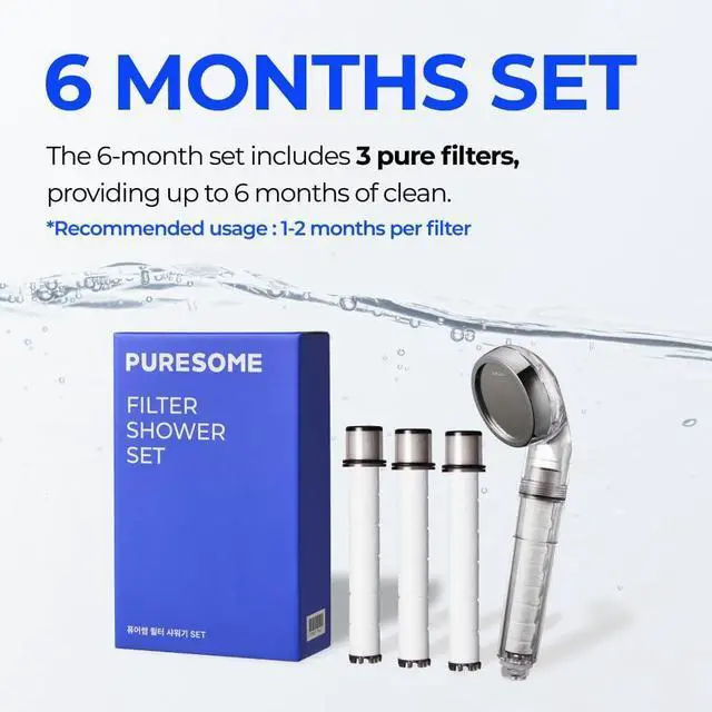 Alt view image 3 of 7 - BODYLUV - Puresome Handheld Shower Head (Ver.1) 6 Mths Set, Strong Water Pressure, Saving water (Handheld Shower Head ONLY, 3 filter replacements included) (SET 1)