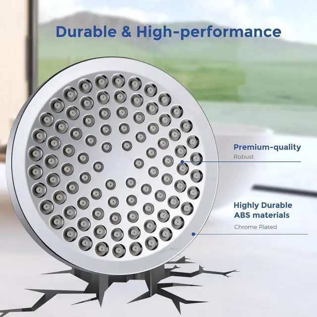 Alt view image 6 of 7 - Filtered Shower Head with 15 Stage Water Softner Shower Filter for Hard Water,Reduces Chlorine and Heavy Metals,Powerful Shower Heads High Pressure (6" Round,Polished Chrome)