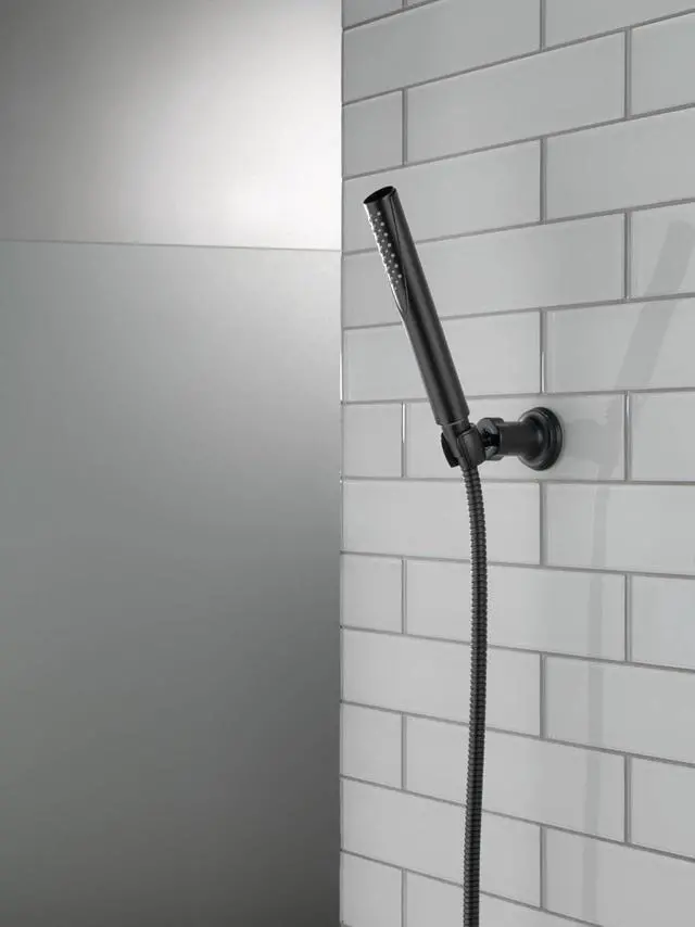 Alt view image 2 of 5 - Delta Faucet Trinsic Single Spray Wall-Mount Hand Shower, Hand Held Shower with Hose, Gold Handheld Shower Head, Slide Bar Hand Shower, Handheld Shower, Champagne Bronze 55085-CZ