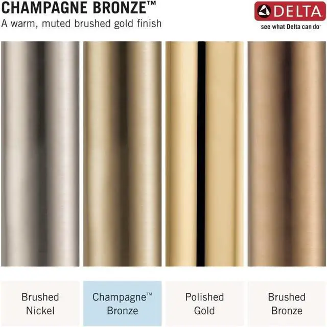 Alt view image 4 of 5 - Delta Faucet Trinsic Single Spray Wall-Mount Hand Shower, Hand Held Shower with Hose, Gold Handheld Shower Head, Slide Bar Hand Shower, Handheld Shower, Champagne Bronze 55085-CZ