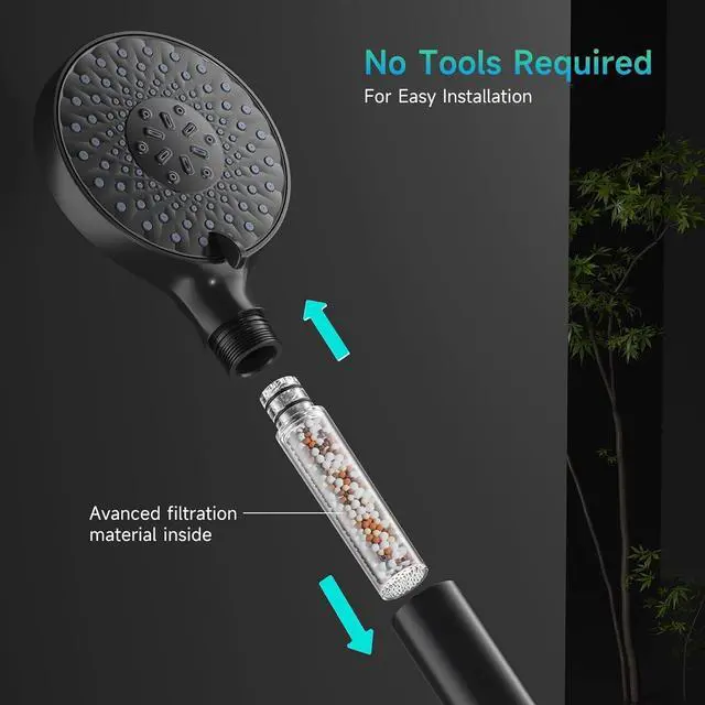 Alt view image 6 of 6 - SR SUN RISE Shower Filter for Handheld Shower Head, 2 Pack Replacement Filters for Hard Water Remove Chlorine and Harmful Substances