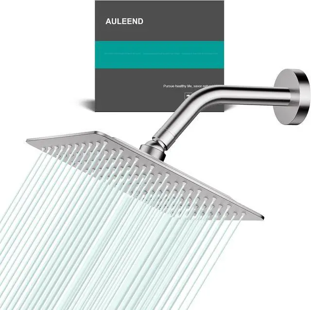 Main image of Square Rain Shower Head, High Flow Stainless Steel,Work with any decorative styleAll Metal Rainfall Shower Head (Brushed Nickel, 8)