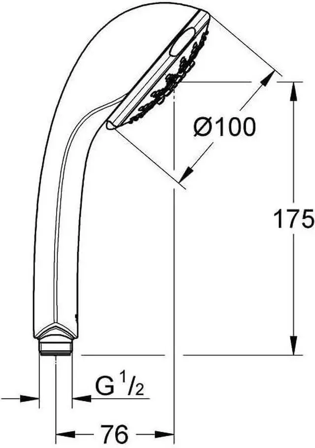 Alt view image 3 of 6 - GROHE 28796000 | Relexa 100 Five Hand Shower | 5 Sprays