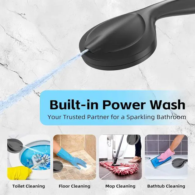 Alt view image 3 of 7 - High Pressure Filtered Shower Head with Handheld, 9 Spray Modes 4.7" Shower Head, 59" long hose, 10 Layers Filter for Hard Water, Remove Chlorine, Adjustable Bracket, Matte Black