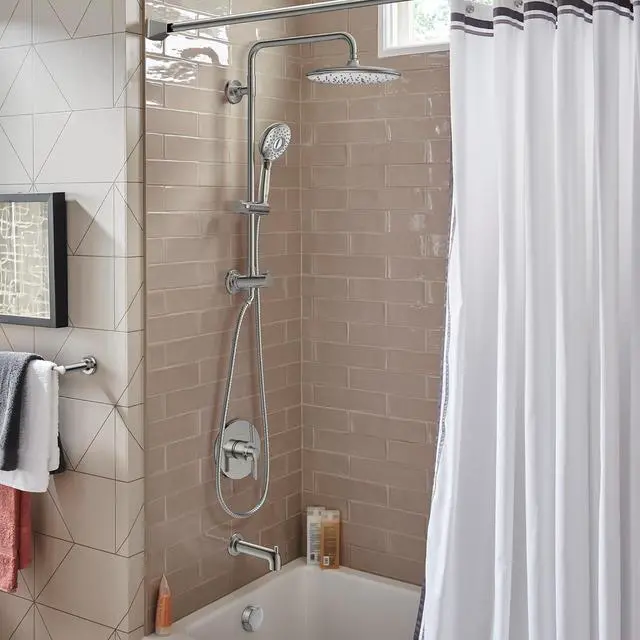 Alt view image 2 of 7 - American Standard 1029072950 Spectra Versa 24-Inch 4-Function Retrofit Shower System with Rain Showerhead, 1.8 GPM, Brushed Nickel