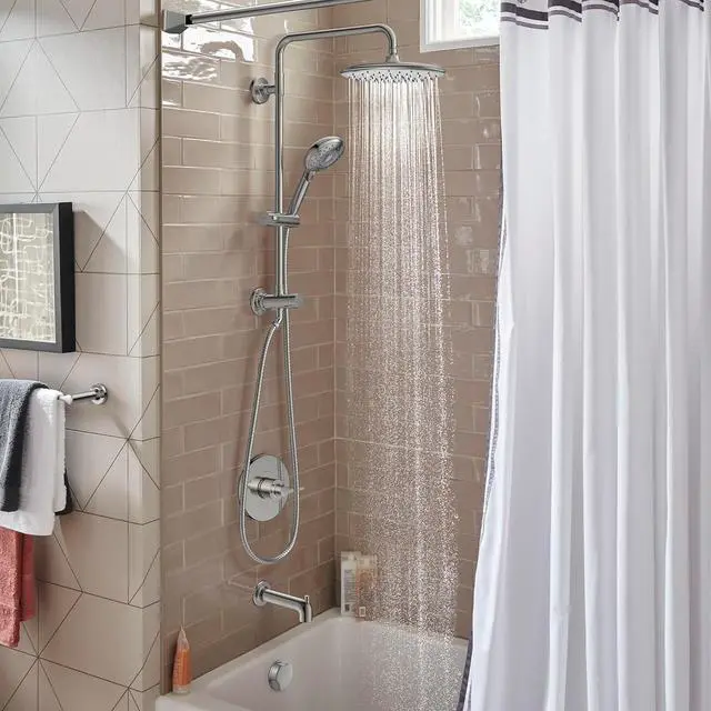 Alt view image 6 of 7 - American Standard 1029072950 Spectra Versa 24-Inch 4-Function Retrofit Shower System with Rain Showerhead, 1.8 GPM, Brushed Nickel